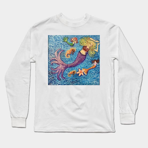mermaids Long Sleeve T-Shirt by SamsArtworks
